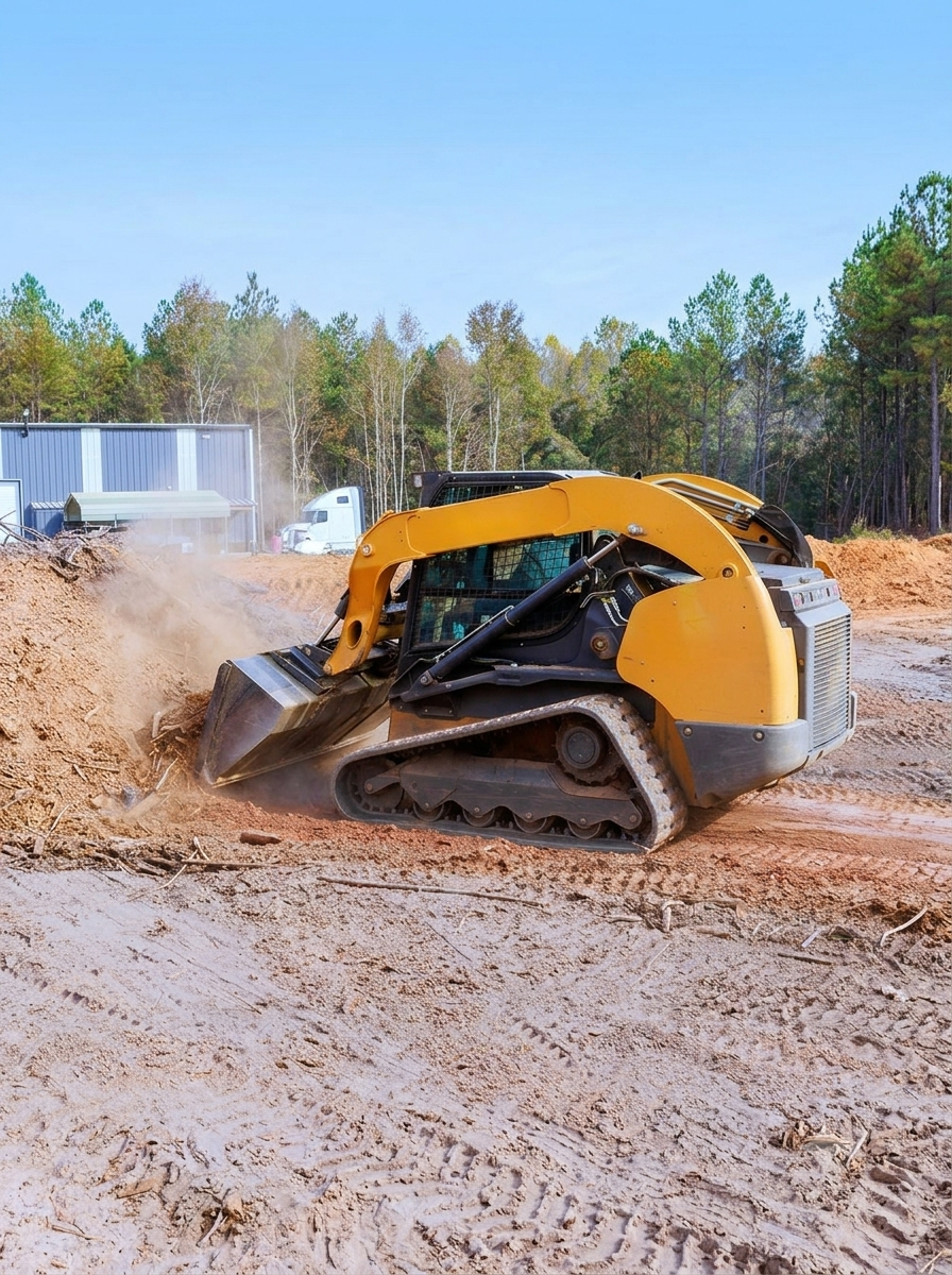 Commercial earthworks and site preparation on a Bundaberg construction site