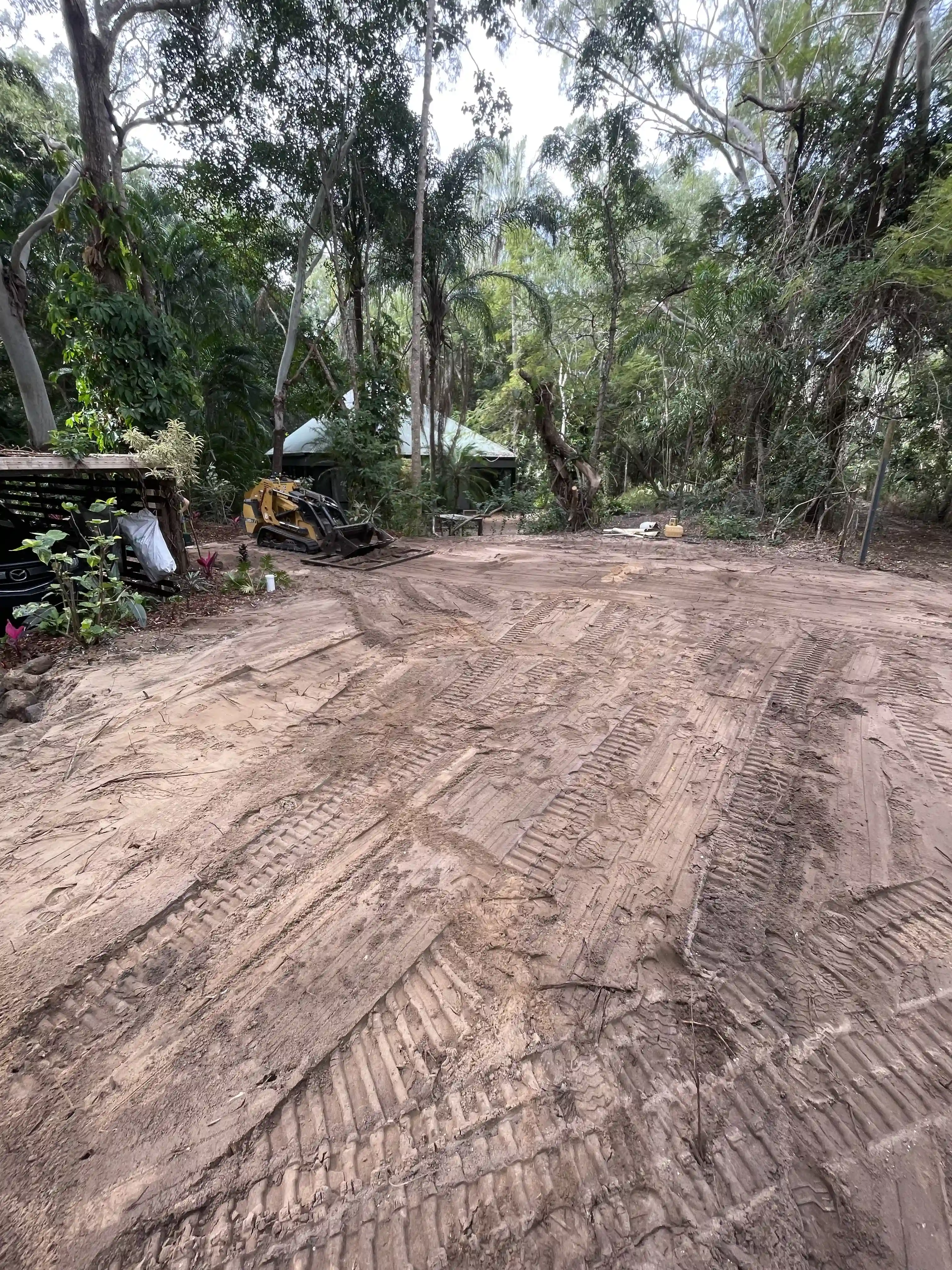 Dingo mini loader working on a Bundaberg residential site